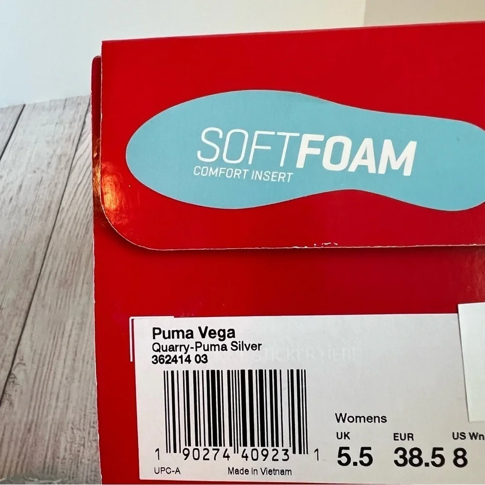 PUMA Vega Soft Foam Silver Shoes 8